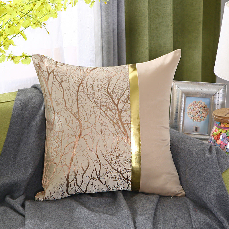 Light luxury bronzing pillowcase