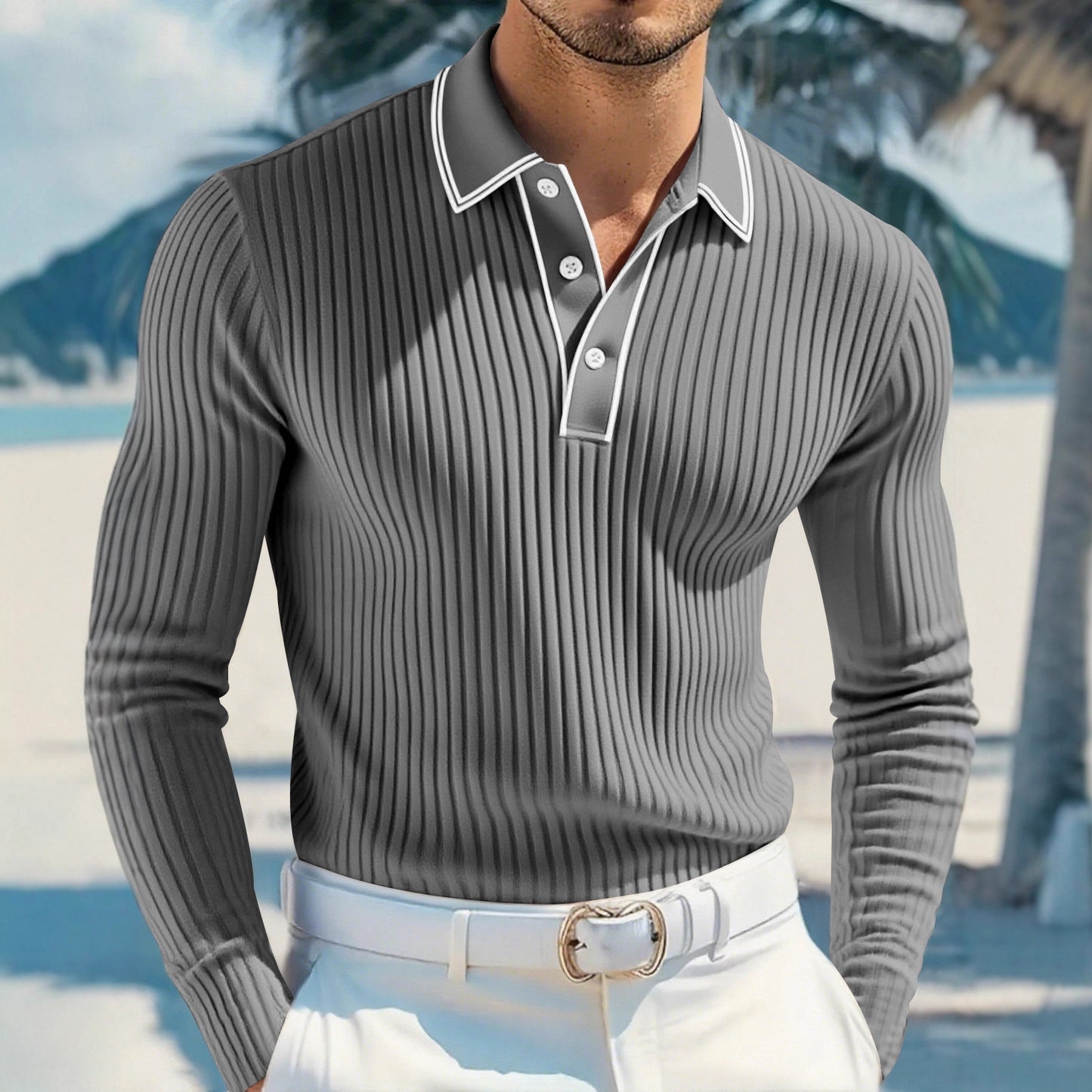 Men's POLO Long-sleeved Shirt