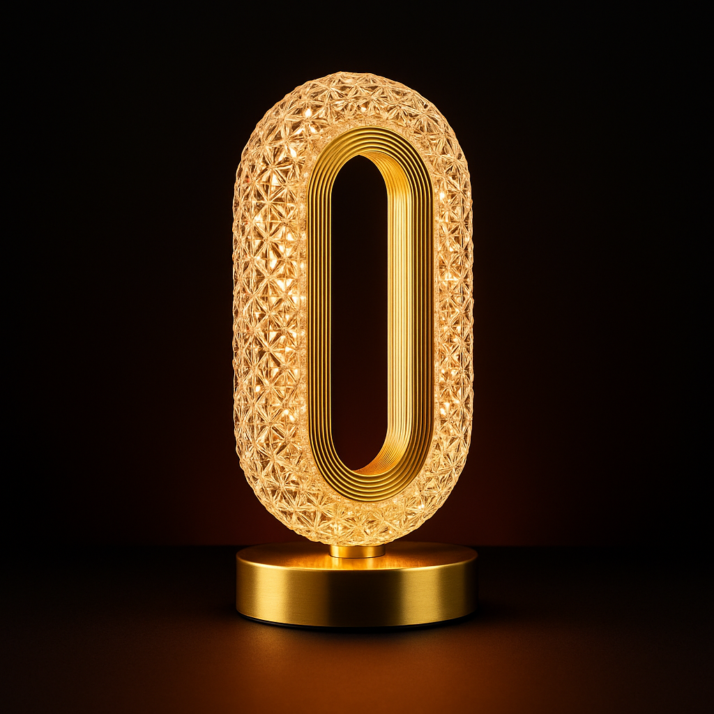 Simple Light Luxury Touch Desktop Atmosphere Crystal Lamp Decorative Home Decor