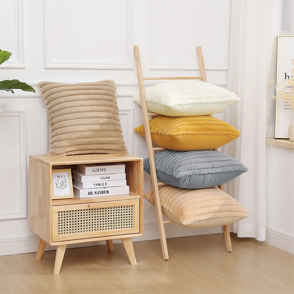 Olanly Pillow Cover 50x50cm Nordic Solid Color Cushion Cover 45x45