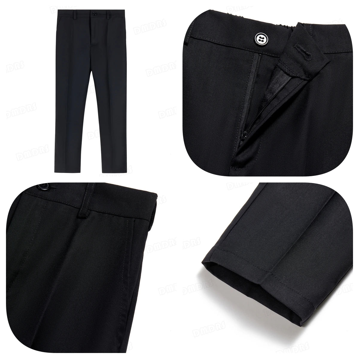 Velvet Collar Suit Set for Kids 3-14 Years, Three-Piece Wedding Suits