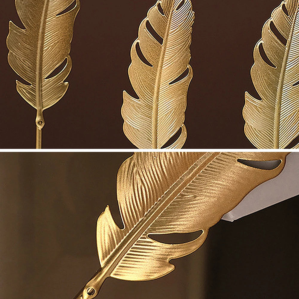 Nordic Gold Ginkgo Leaf Crafts Leaves Sculpture Luxury Living Room