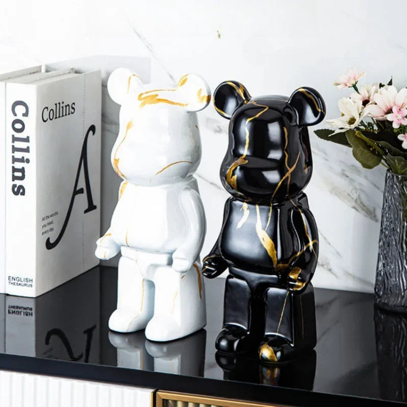Aesthetic Bear Figure Resin Nordic Bear Statue Figurine Sculpture