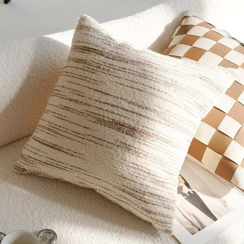 45x45CM Brown Vintage Nordic Throw Pillow Cover Cream Light luxury