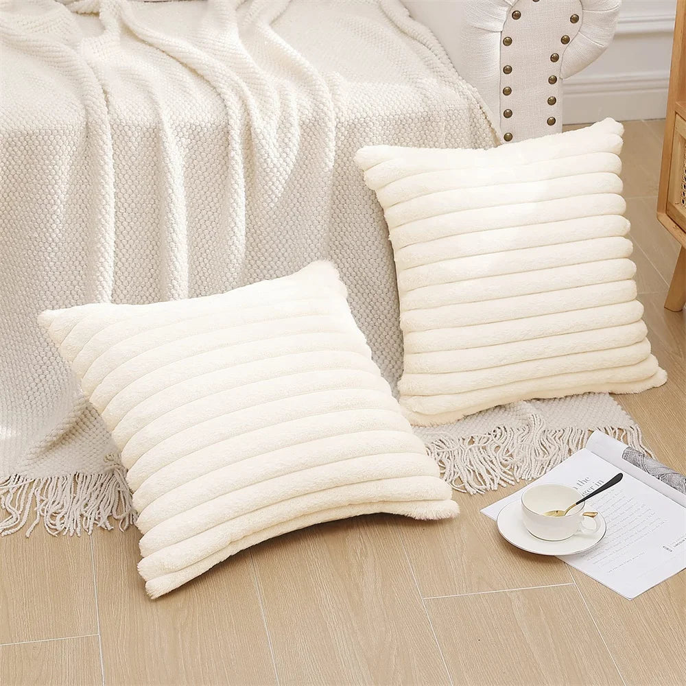 Olanly Pillow Cover 50x50cm Nordic Solid Color Cushion Cover 45x45